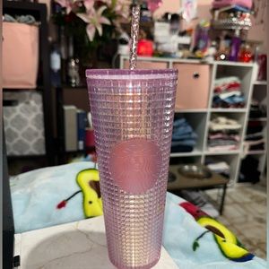 Starbucks Pink Grid Tumbler